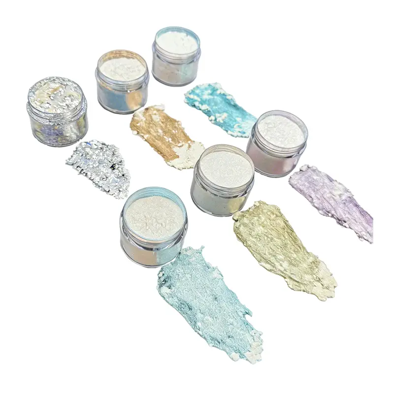 Pigmen Pergeseran Warna Transparan Fantasi Perak untuk Bedak dan Krim Highlighter